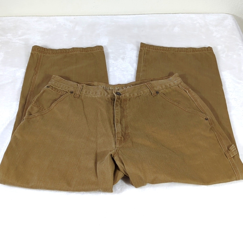 - High Sierra 34/36 x 28/30 jeans tan EUC